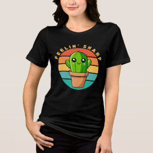 Camiseta Triblenda Sentirse Divertido Gracioso Kawaii Lindo Cactus Ci