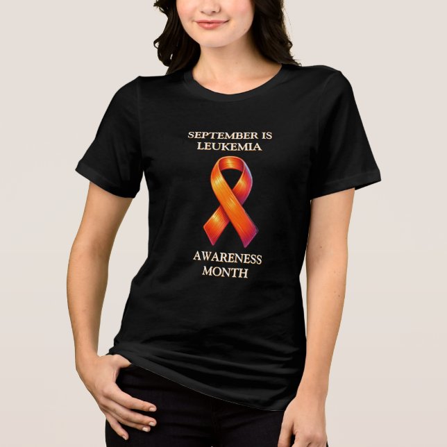 Camiseta Triblenda Septiembre es mes de sensibilización sobre leucemi (Anverso)