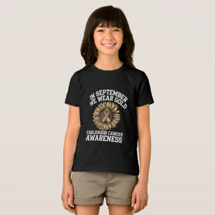 Camiseta Triblenda Septiembre Nosotros Usamos Oro Conciencia del Cánc