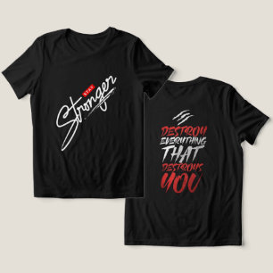 Camiseta Triblenda ser fuerte cita inspiradora de motivación negra