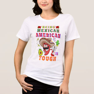 Camiseta Triblenda Ser mexicano-estadounidense es difícil