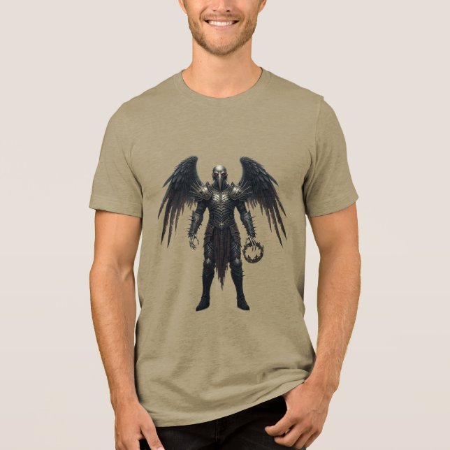 Camiseta Triblenda Seraphim rebelde Tee Gráfico Gótico Moderno (Anverso)