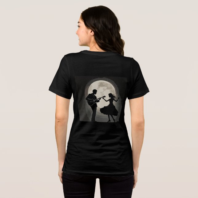 Camiseta Triblenda Serenade con la luz de la luna: Baile de Silhouett (Reverso Completo)