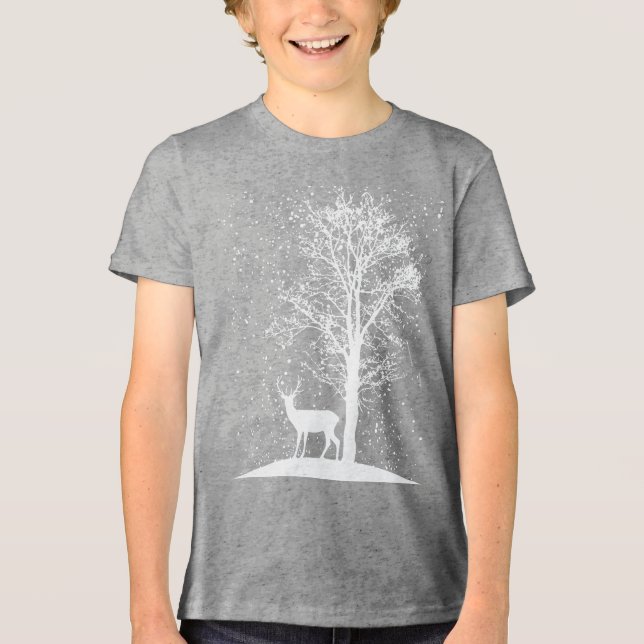 Camiseta Triblenda Serene Winter Silhouette (Anverso)