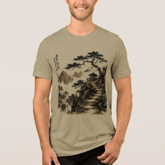 Camiseta Triblenda Sereno Arte de la Naturaleza Paisaje de Montaña co