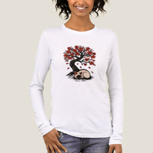 Camiseta Triblenda Serentiente de flores de cerezo para gatos siamese