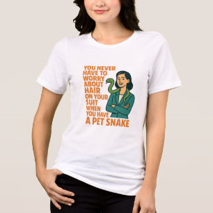 Camiseta Triblenda serpiente mascota sin pelo en el traje diseño de h