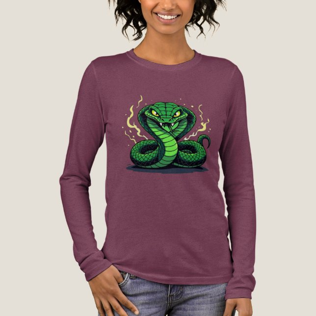 Camiseta Triblenda Serpiente Venenosa – Peligro y Precisión (Anverso)