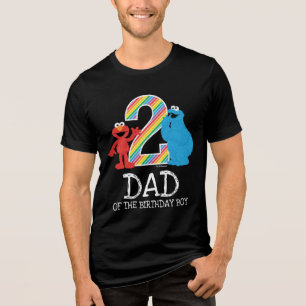 Camiseta Triblenda Sesame Street Arcoíris Cumpleaños 2º   Papá