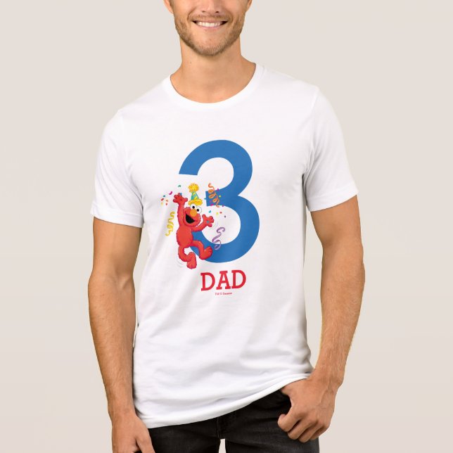 Camiseta Triblenda Sesame Street | Elmo - Cumpleaños con Arcoíris Pap (Anverso)