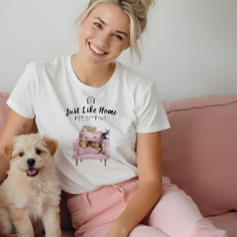 Camiseta Triblenda Sesión de Mascota en casa | Perro y gato durmiendo
