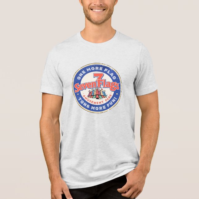 Camiseta Triblenda Seven Flags Amusement Park (Anverso)