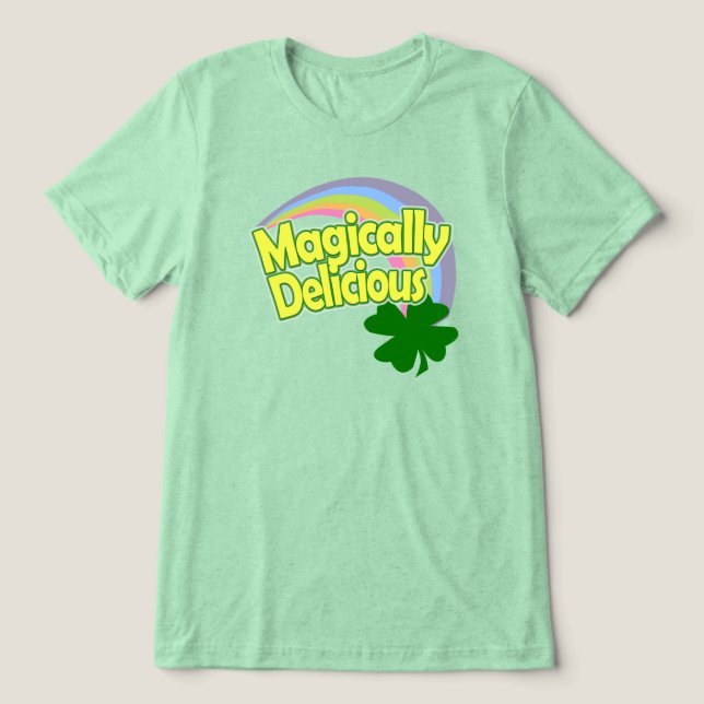 Camiseta Triblenda Shamrock arco iris retro (Diseño delantero )