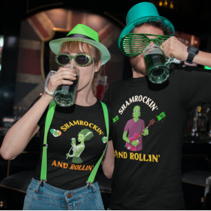 Camiseta Triblenda Shamrockin' y Rollin' St. Patrick's Day Humor