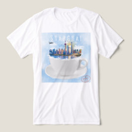 Camiseta Triblenda Shanghái en una taza de té - Arte de Skyline futur