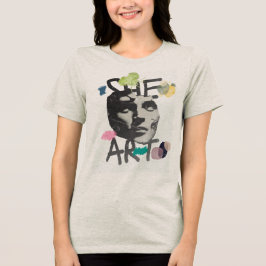 Camiseta Triblenda She Art Painting Tee – Vintage Feminine Fine Art 