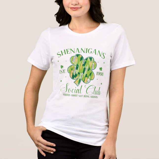 Camiseta Triblenda Shenanigans Social Club Est 1998 St Patrick’s Day  (Anverso)