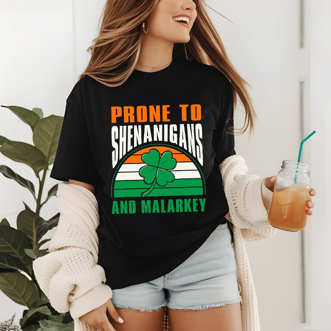 Camiseta Triblenda Shenanigans y Malarkey Gracioso Día de San Patrici (Subido por el creador)