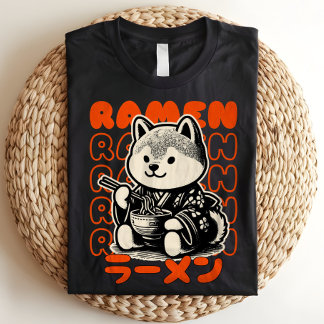 Camiseta Triblenda Shiba Inu Ramen Lover japonés retro
