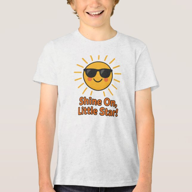 Camiseta Triblenda Shine On Little Star Cute Sun Design (Anverso)