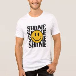 Camiseta Triblenda SHINE Retro Smiley Face Bold Typography Tee