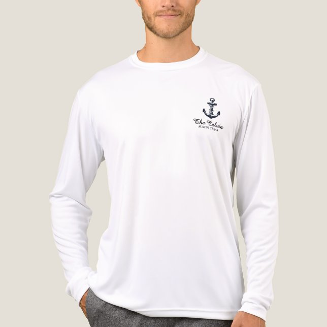 Camiseta Triblenda Ships Anchor Boat Name (Anverso )