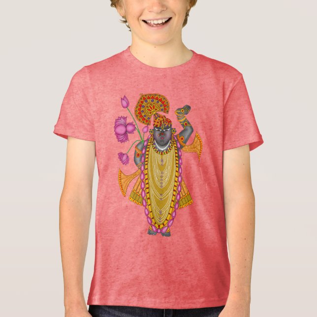 Camiseta Triblenda Shreenath Ji T-Shirt – Divine Krishna  (Anverso)
