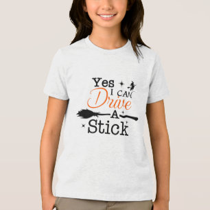 Camiseta Triblenda Sí ICan Drive A Stick Shirt Fiesta Funny Witch