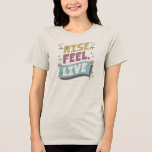 Camiseta Triblenda Siente Vive – Motivacional Retro Groovy