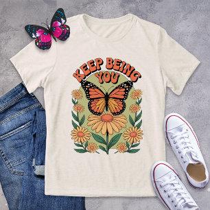 Camiseta Triblenda Sigan Siendo Monarca Mariposa Retro Shirt