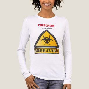 Camiseta Triblenda Signo de advertencia de peligro biológico divertid