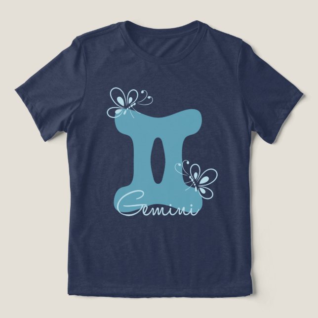 Camiseta Triblenda Signo de nacimiento de astrología gemini gemelos m (Diseño delantero )