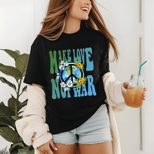 Camiseta Triblenda Signo de paz floral harto hippie retro de amor no  (Subido por el creador)