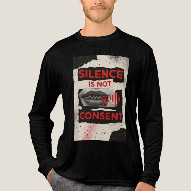 Camiseta Triblenda Silence Is Not Consent Awareness Shirt (Anverso)