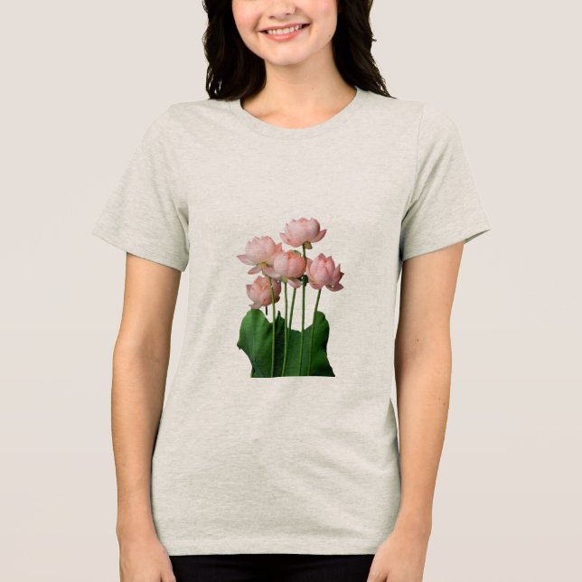 Camiseta Triblenda Silent Bloom Lotus in Stillness Grace Rising Seren (Anverso)