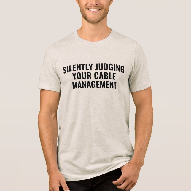 Camiseta Triblenda silently judging your Cable Funny Electrician Dad (Anverso)