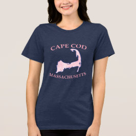 Camiseta Triblenda Silhouette de Cabo Cod, marina femenina de rayas r