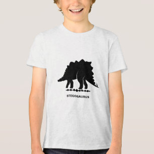 Camiseta Triblenda Silueta de dinosaurio Stegosaurus