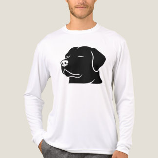 Camiseta Triblenda Silueta de la cara de un Labrador Retriever negro