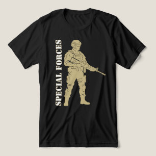 Camiseta Triblenda Silueta de Operador Elite Veterano de Fuerzas Espe