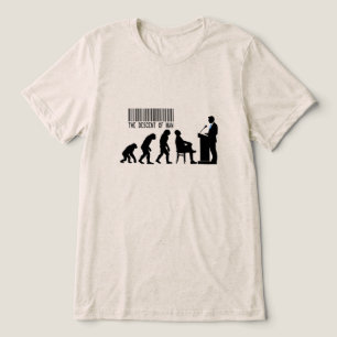 Camiseta Triblenda Silueta de político azul satírico