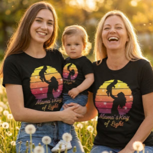 Camiseta Triblenda Silueta del atardecer de la luz de mamá