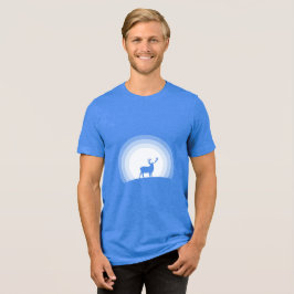Camiseta Triblenda Silueta majestuosa de ciervo bajo la luz lunar