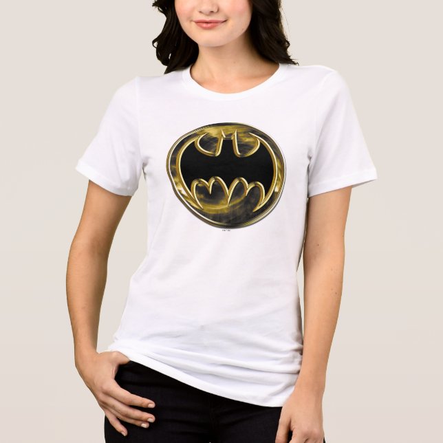 Camiseta Triblenda Símbolo de Batman | Logotipo de oro (Anverso)
