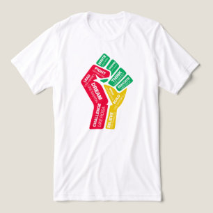 Camiseta Triblenda símbolo del puño en alto de la Historia Negra