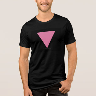 Camiseta Triblenda Símbolo rosa brillante de la bandera del triángulo