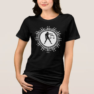 Camiseta Triblenda Símbolo zodiacal de Libra con estrellas en blanco 