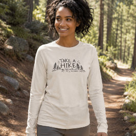 Camiseta Triblenda Simple Take a Hike Divertido Deerwood Lake