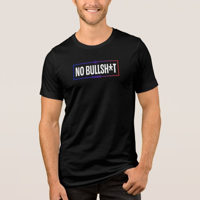 Camiseta Triblenda Sin burla, camiseta política de 2026, negra (Anverso)