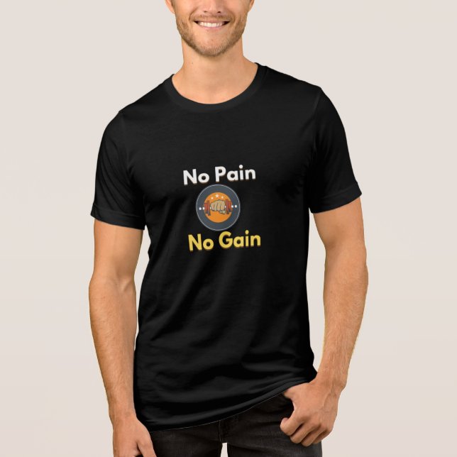 Camiseta Triblenda 🔥 Sin Dolor Ni Camiseta De Ganancia - Gimnasio Mo (Anverso)